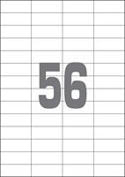 A4 etiketten 52,5 x 21,2 mm wit 100 vel Sorex - thumbnail