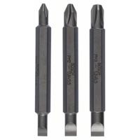Bosch Accessories S 0,6 x 4,5, S 0,8 x5,5, S 1,2 x 6,5, PH1, PH2, PH3, 60 mm Dubbelbitset - thumbnail
