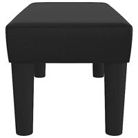 Bankje 70x30x30 cm kunstleer zwart - thumbnail