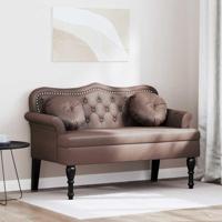 Chesterfield Bank met kussen Bruin 120,5 x 65 x 75 cm Nep Leer - thumbnail