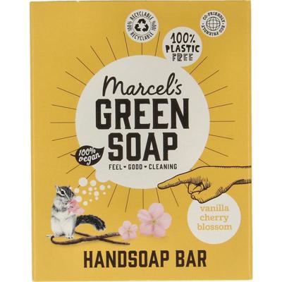 Marcel's Green Soap Handzeep bar vanille & kersenbloesem 90 Gram