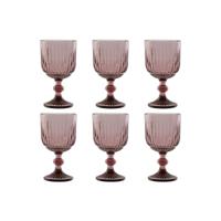 Set van bekers Home ESPRIT Roze Kristal 380 ml (6 Stuks) - thumbnail