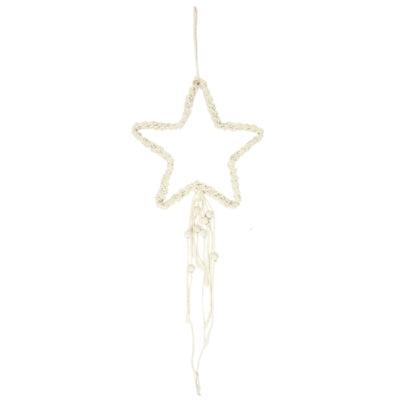 Hanger ster macramé crème 70 cm | 24 stuks