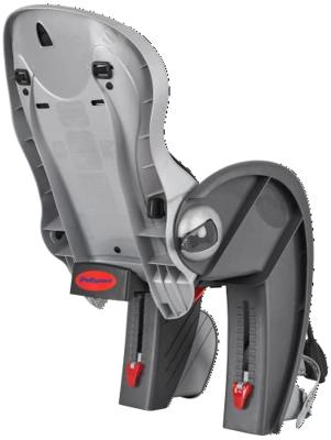 Polisport kinderzitje achter wallaby-evo deluxe donkergrijs/zilver met framemontage (ff)