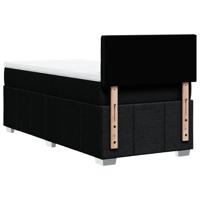 Boxspring met matras stof zwart 100x200 cm - thumbnail