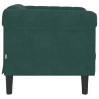 Fauteuil fluweel donkergroen - thumbnail