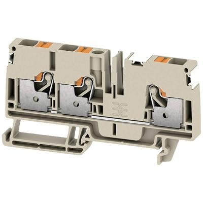 Weidmüller 2674900000 Doorgangsserieklem Push-In-klem, Steekaansluiting Donkerbeige 50 stuk(s)