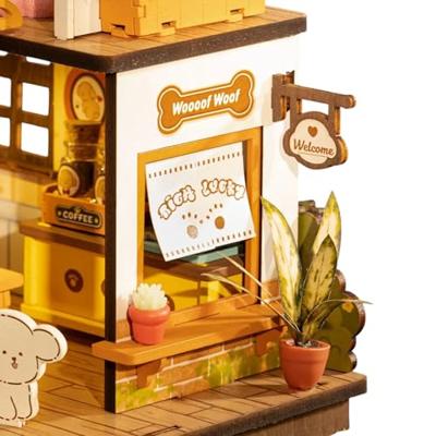 Robotime Puppy Cozy Villa Miniatuurhuisje Bouwpakket Modelbouw Robotime Puppy Cozy Villa Miniatuurhuisje Bouwpakket Modelbouw