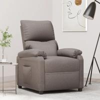 Fauteuil verstelbaar stof taupe - thumbnail