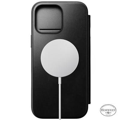 Nomad Modern Horween lederen folio iPhone 16 Pro Max - Black Nomad Modern Horween lederen folio iPhone 16 Pro Max - Black