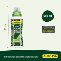 Groene plantenmeststof - ALGOFLASH - Groene planten & Ficus - 500 ml - UAB - thumbnail