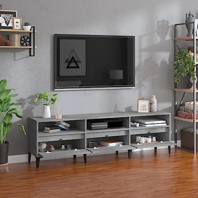 Tv-meubel 150x30x44,5 cm bewerkt hout betongrijs