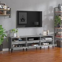 Tv-meubel 150x30x44,5 cm bewerkt hout betongrijs - thumbnail