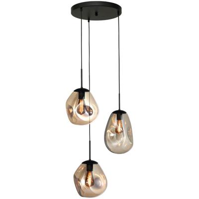 Masterlight Pendel hanglampLava 3x goud glas - 2762-05-35-3-02-011