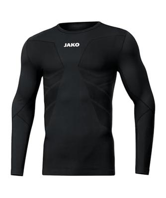 JAKO 6456 Longsleeve Comfort Gerecycled - Zwart - XL