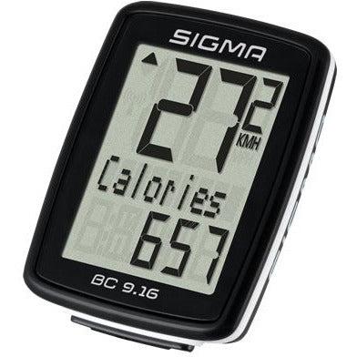 Sigma BC 9,16 Kilometerteller 9 functies - Zwart