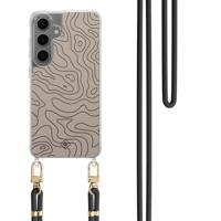 Samsung Galaxy S24 Plus hoesje met zwart koord - Abstract lines - thumbnail