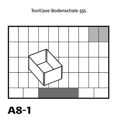 raaco A 8-1 Assortimentskoffer-inzet (l x b x h) 220 x 160 x 47 mm Aantal vakken: 8 Inhoud 1 stuk(s) - thumbnail