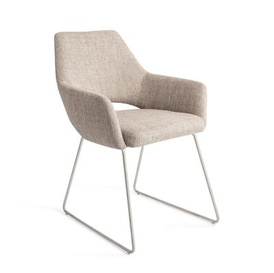 Jesper Home Eetkamerstoel 'Yanai' Slide Steel, kleur Biscuit Beach Jesper Home Eetkamerstoel 'Yanai' Slide Steel, kleur Biscuit Beach