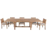 Tafel met stoelen Home ESPRIT Teakboom 210 X 100 X 76 CM - thumbnail