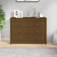 Dressoir 100x40x72 cm massief grenenhout honingbruin - thumbnail