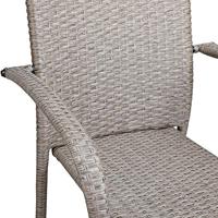 Polyrattan Stapelstoel Comfort Set van 4 kleur Creme - thumbnail
