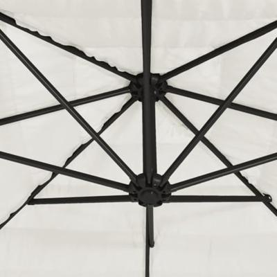 VidaXL Parasol met stalen paal 288x288x225 cm wit VidaXL Parasol met stalen paal 288x288x225 cm wit