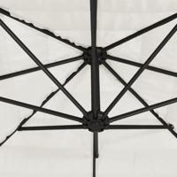 Parasol met stalen paal 223x223x213 cm wit - thumbnail