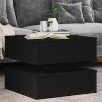 Salontafel met LED-verlichting 50x50x40 cm zwart - thumbnail