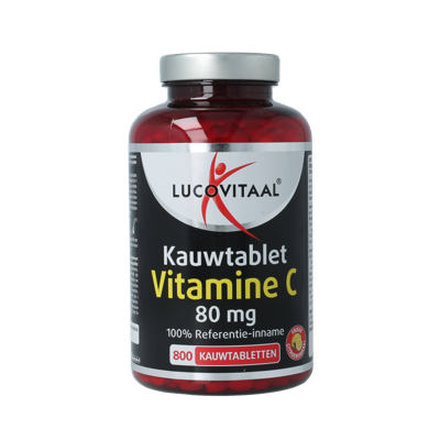 Lucovitaal Vitamine C 80mg citroen 800 Kauwtabletten