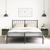 Nachtkastjes 2 st 35x39x43,5 cm staal olijfgroen - thumbnail