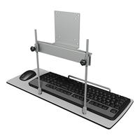 Dataflex 51.582 toetsenbord- en muishouder, metaal, zilver, 59,6 x 23,0 x 0,6 cm - thumbnail