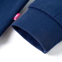 Kindertrui met giraf van pailletten 92 marineblauw - thumbnail