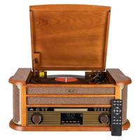 Reflexion HIF2002DAB Retro-stereoset DAB+, FM, CD, Cassette, Platenspeler, Bluetooth, USB Behuizing van echt hout, Opnamefunctie, Incl. afstandsbediening 2 x - thumbnail