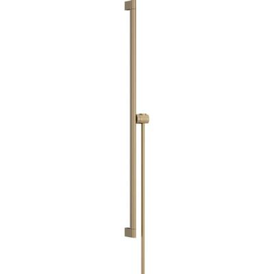 Hansgrohe Unica glijstang S Puro 90 cm met easy slide schuifstuk en Isiflex doucheslang 160 cm, Brushed Bronze Hansgrohe Unica glijstang S Puro 90 cm met easy slide schuifstuk en Isiflex doucheslang 160 cm, Brushed Bronze