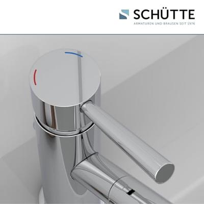 CORNWALL ééngreepsmengkraan wastafel, lage druk, chroom keramische schijven geluidsarme, verwisselbare 35 mm-cartouche flexibele metalen aansluitslangen 1 ¼" metalen-afvoerplug en waste stange