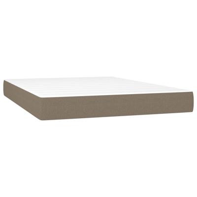 Boxspring met matras stof taupe 180x200 cm