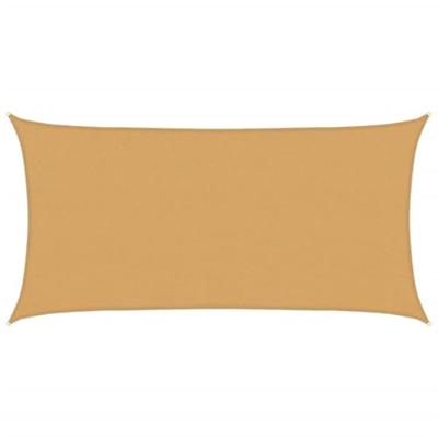 VidaXL Zonnezeil 160 g/m² rechthoekig 2x4 m hdpe zandkleurig
