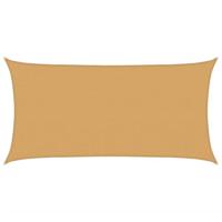 VidaXL Zonnezeil 160 g/m² rechthoekig 2x4 m hdpe zandkleurig - thumbnail