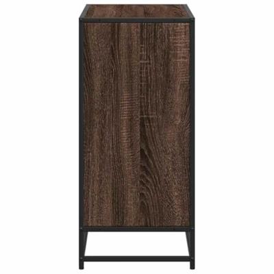 Boekenkast 80,5x35x76 cm bewerkt hout bruin eikenkleur