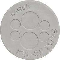 Icotek KEL-DP 32/10 Kabeldoorvoeringsplaat Montagegat: 32 mm Klem-Ø (max.): 9.4 mm Elastomeer Grijs 1 stuk(s) - thumbnail