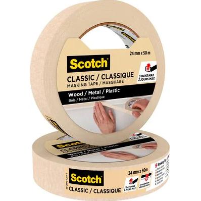 Afplaktape scotch classic 24mmx50m beige Afplaktape scotch classic 24mmx50m beige