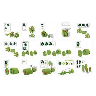 Toi-toys Knutselpuzzel Tricera Junior 25,8 Cm Groen 59-delig