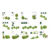 Toi-toys Knutselpuzzel Tricera Junior 25,8 Cm Groen 59-delig - thumbnail