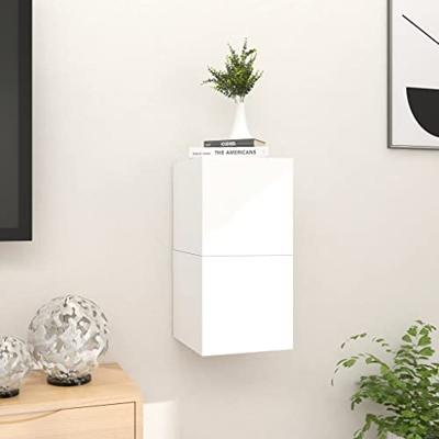 VidaXL Tv-wandmeubelen 2 st 30,5x30x30 cm wit VidaXL Tv-wandmeubelen 2 st 30,5x30x30 cm wit