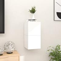 VidaXL Tv-wandmeubelen 2 st 30,5x30x30 cm wit - thumbnail