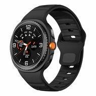 Wave siliconen band - Zwart - Samsung Galaxy Watch 8 Classic - 46mm - thumbnail