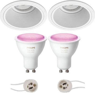 Philips Hue Inbouw LED Spot Set Ø90mm - Mat Wit - Bluetooth