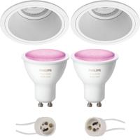 Philips Hue Inbouw LED Spot Set Ø90mm - Mat Wit - Bluetooth - thumbnail