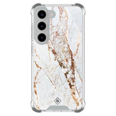 Samsung Galaxy S23 shockproof hoesje - Marmer goud Samsung Galaxy S23 shockproof hoesje - Marmer goud